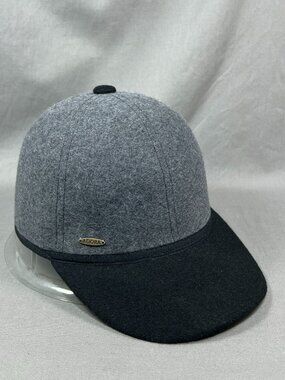 Adora Wool Strapback Baseball Cap Outdoor Adult Hat Gray Black 2 Tone Adjustable